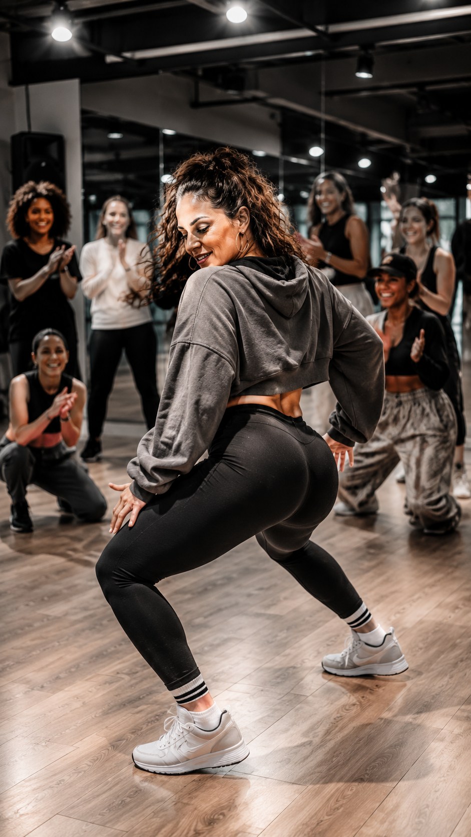 Streetdance movement in a studio